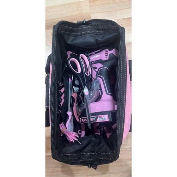 232-Piece 20V Pink Cordless Lithium-ion Drill Driver and Home Tool Set - Picture 3 of 3